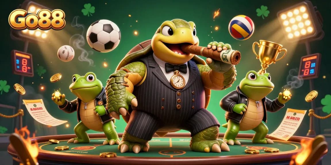 Go88 immerses players in a captivating casino atmosphere with vibrant characters and dynamic gaming elements.