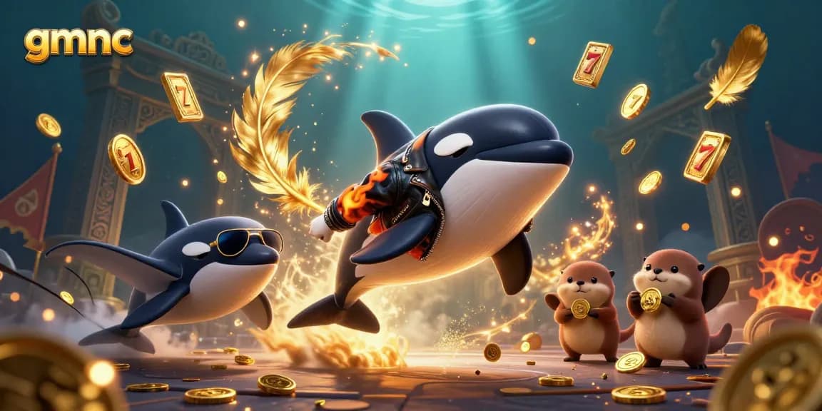 Experience thrilling gameplay with gmnc's dynamic casino scene featuring animated characters and vibrant elements.