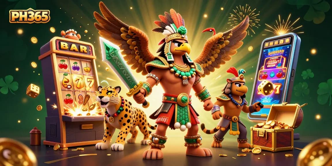 Spin thrilling slot games at PH365 amidst vibrant 3D characters and casino action!