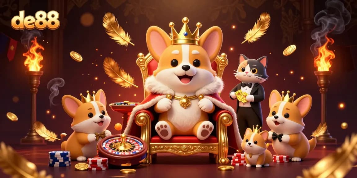 Experience thrilling action at de88 casino with an ultra-detailed illustration of exciting gaming elements and characters.