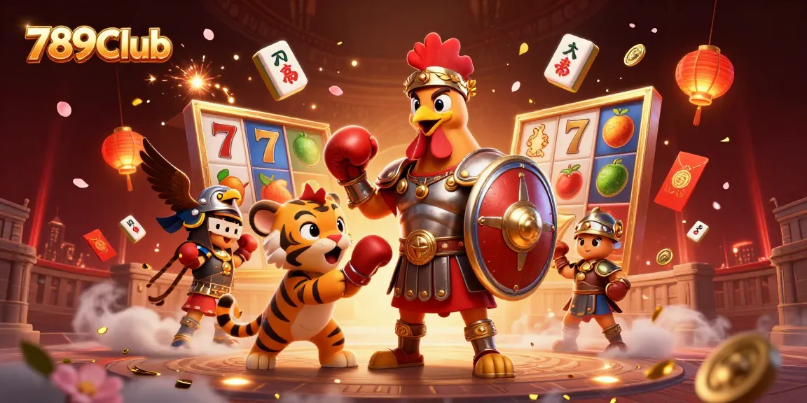 Experience thrilling gaming at 789Club with dynamic slot reels and vibrant casino elements.