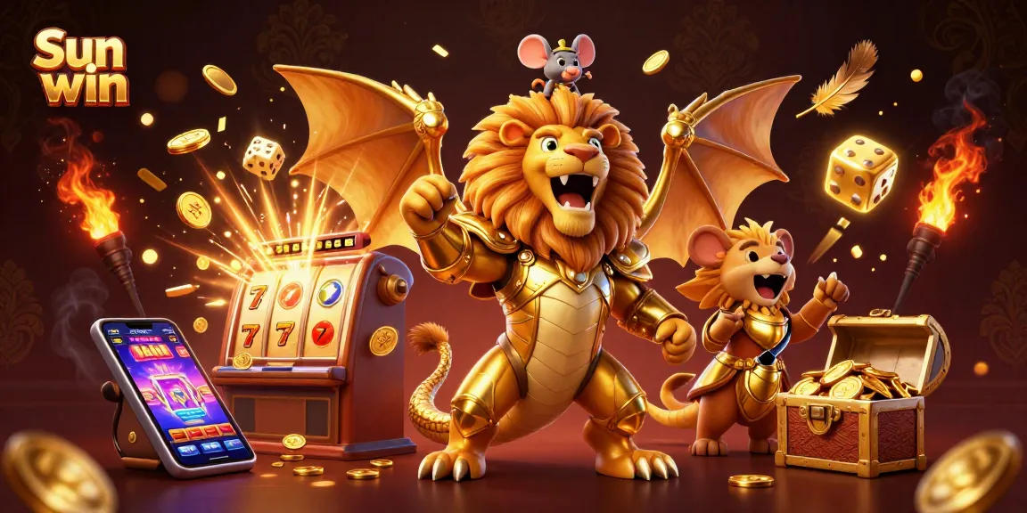 Sun win players experience an exhilarating jackpot with 3D chimera and slot machine in action