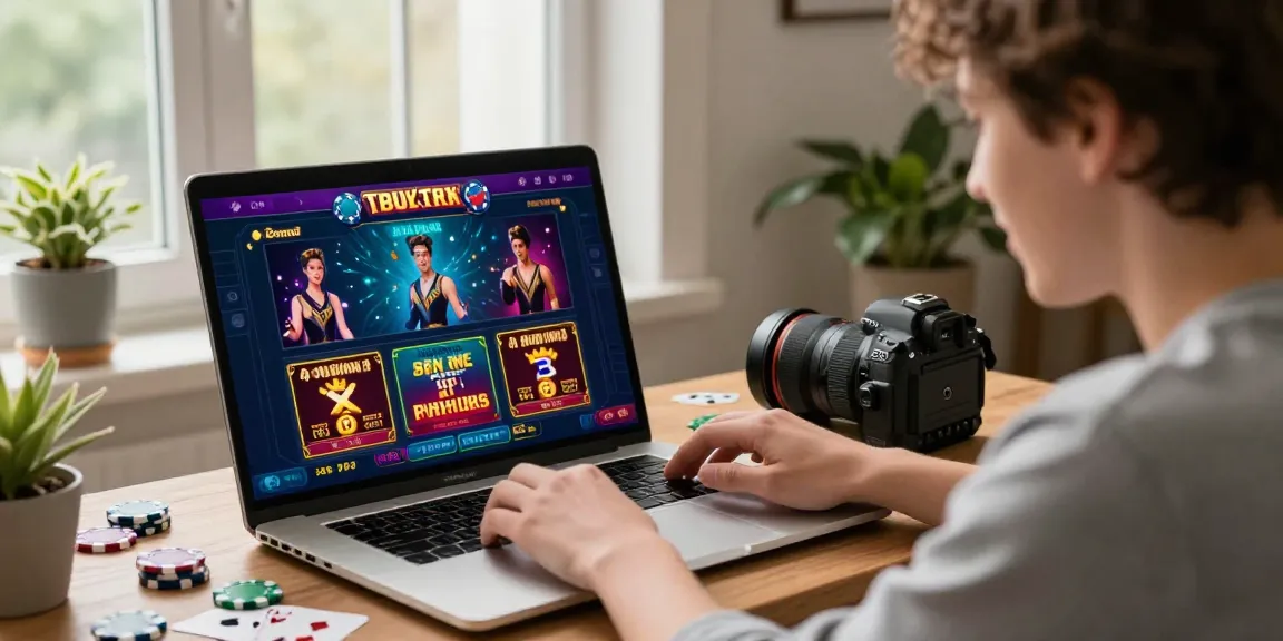 Utente coinvolto a casa esplorando siti casino non AAMS con un'interfaccia di gioco online vivace.