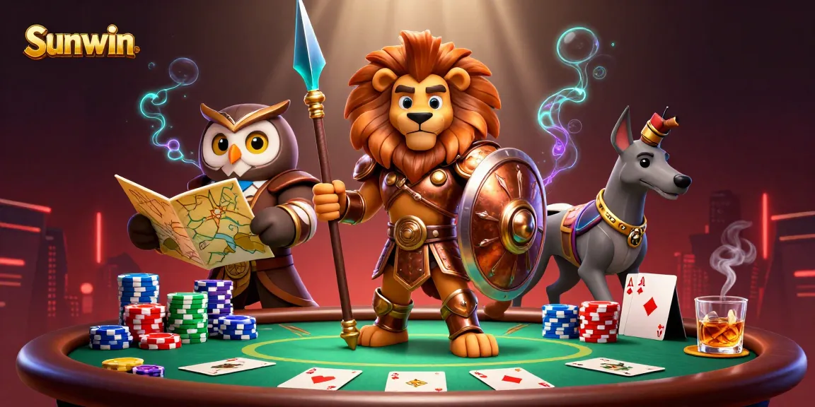 Sunwin players enjoy dynamic poker action with colorful chips and engaging gameplay elements.