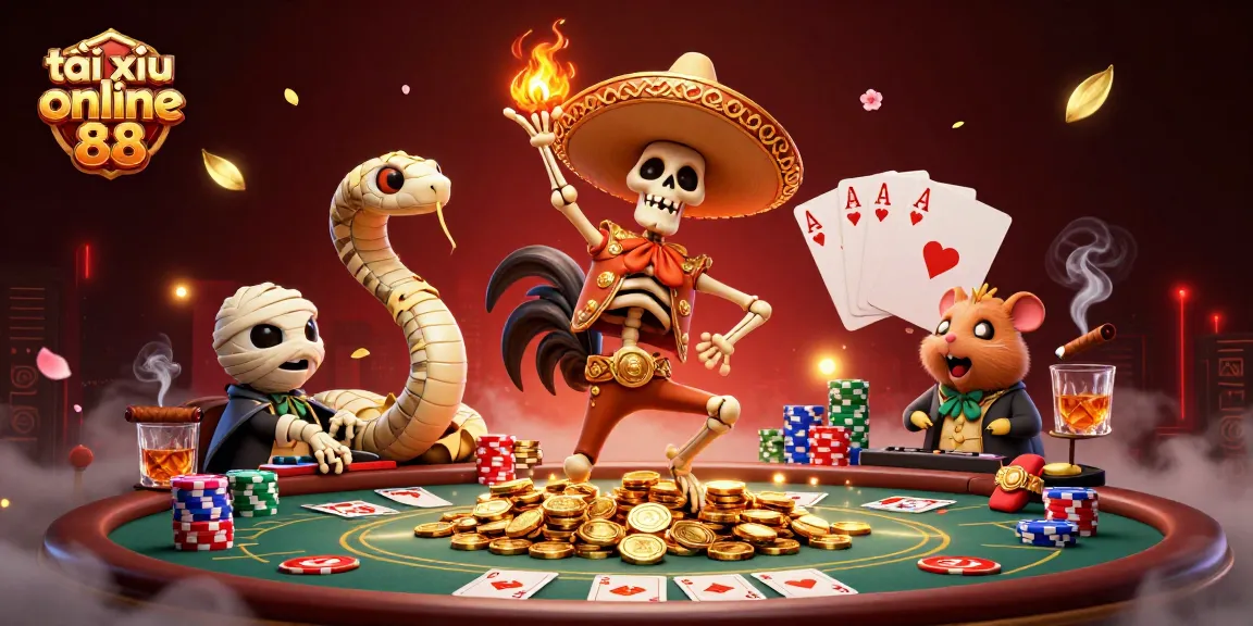 Experience thrilling gameplay with tài xỉu online 88 showcasing vibrant characters dancing on coins.