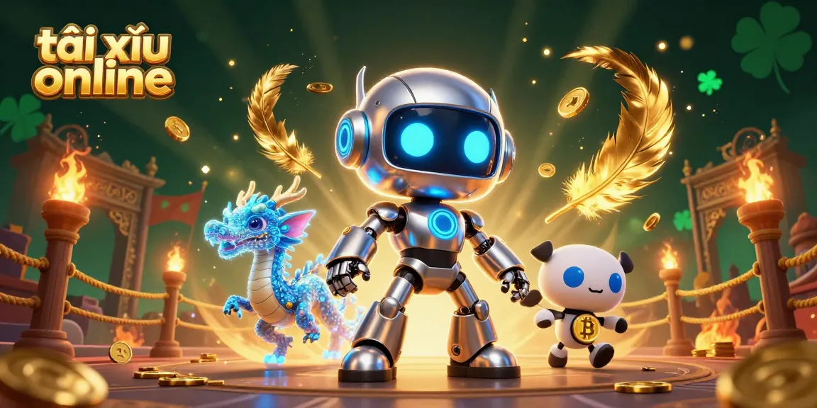 Engage with the thrilling world of tài xỉu online, featuring vibrant 3D characters and rich casino elements.