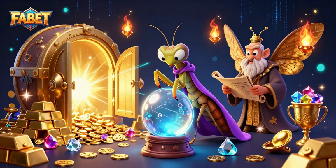Engage with FABET's thrilling gaming experience illustrated in a vibrant 3D scene of fortune telling.