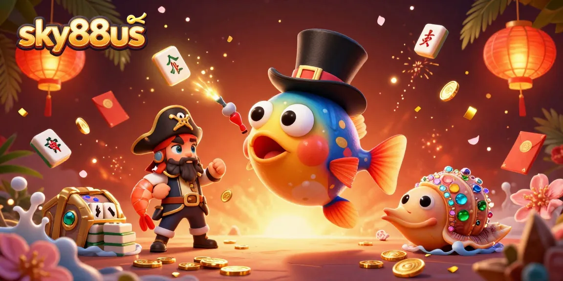 Engage with sky88us while exploring a vibrant casino-themed underwater treasure hunt full of fun.